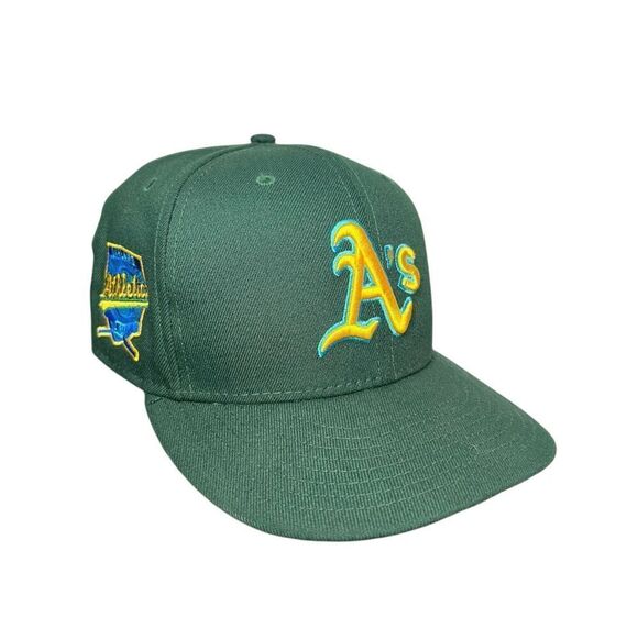 New Era Men’s 8 Oakland Athletics Fitted Hat Green Baseball Cap NEW - Picture 1 of 8